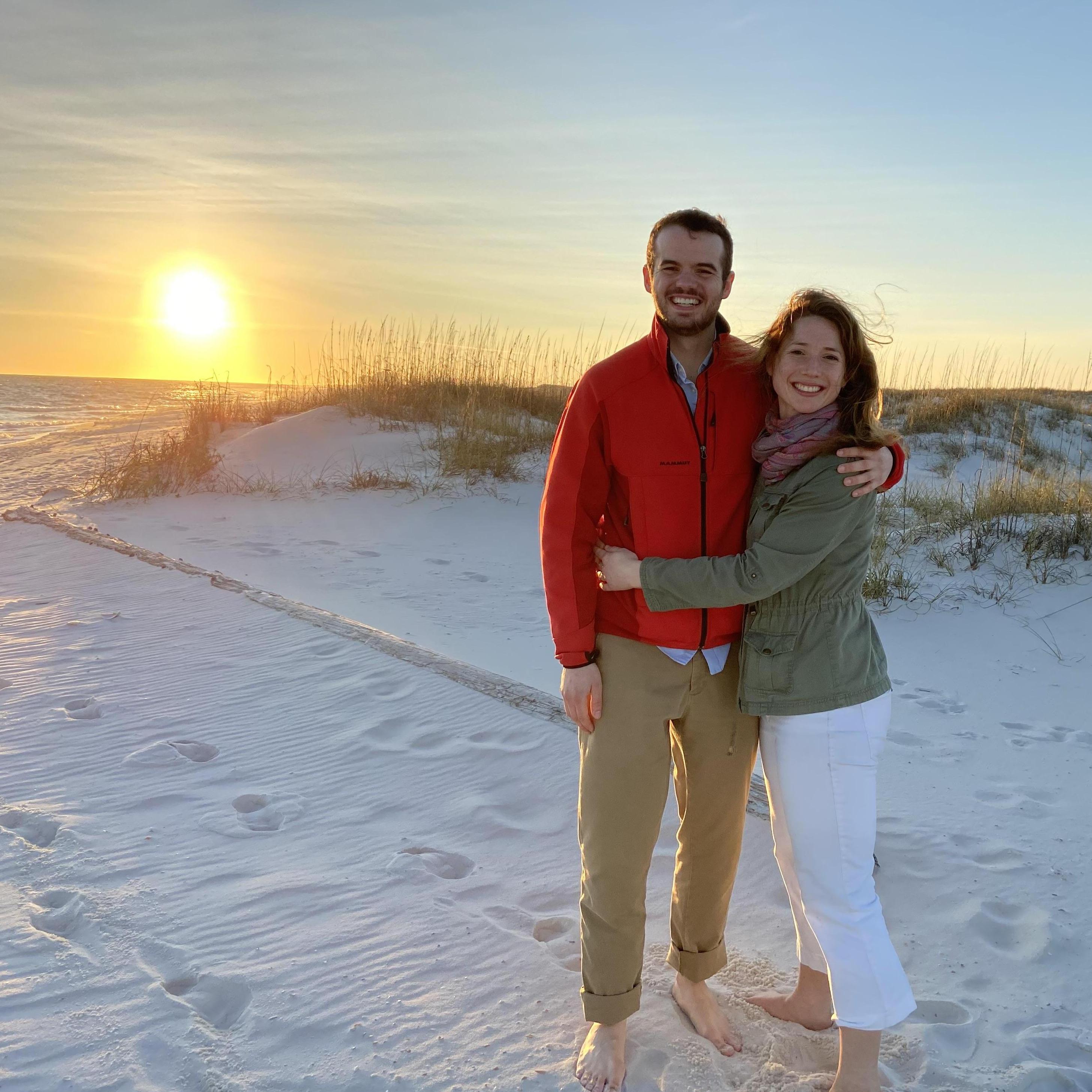 When we got engaged while visiting Hugh's grandparents in Alabama!