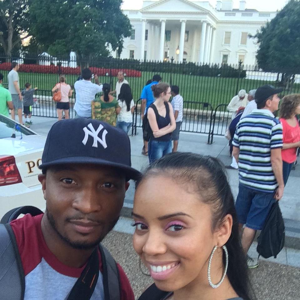 In front of the White House.