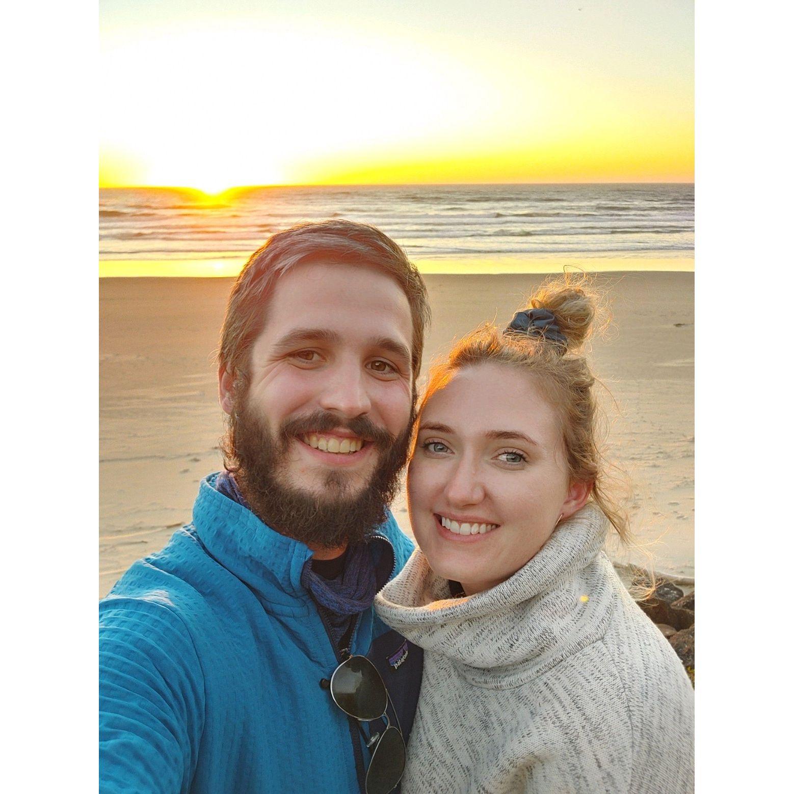 Right before Matt told Ali he loved her for the first time on the coast of Oregon.