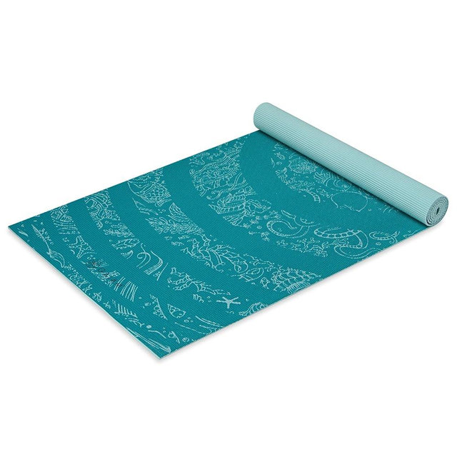 Gaiam Print Yoga Mat, Non Slip Exercise & Fitness Mat for All Types of Yoga, Pilates & Floor Exercises