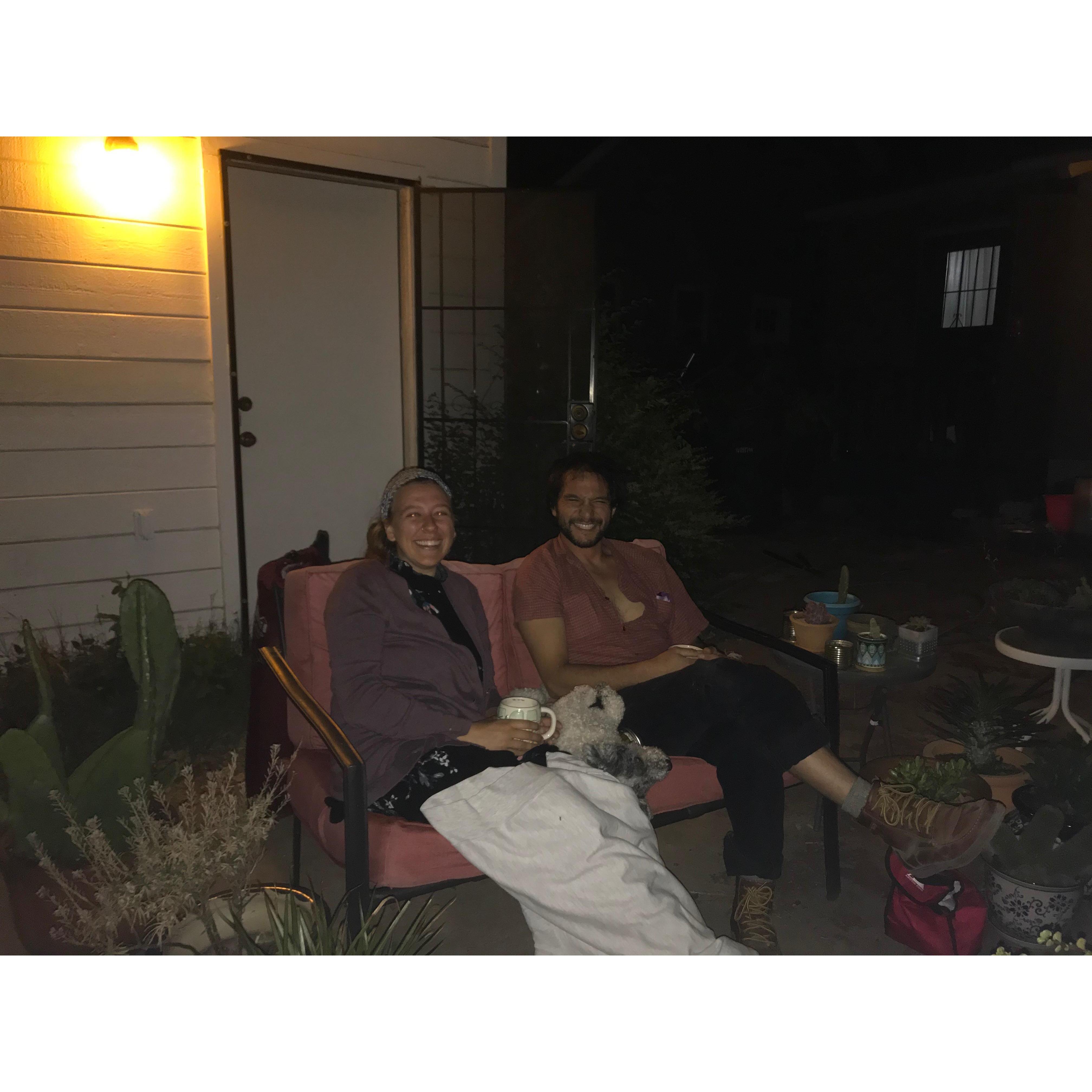 May 2020: Visiting with Leonor, Rosa Marta, and Cecilia (and Charlie dog!) in Sacramento