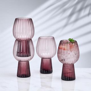 Phoebe Optic Goblet Glass, Set of 4