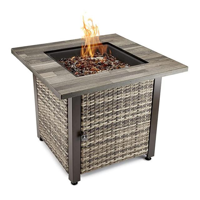 Endless Summer, The Aiden, 30" Square LP Outdoor Gas Fire Pit