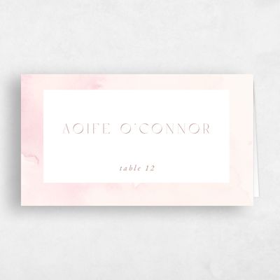 Dusty Pink Wedding Place Card - Beaux-Arts