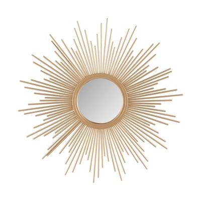 Fiore Sunburst Decorative Wall Mirror Gold