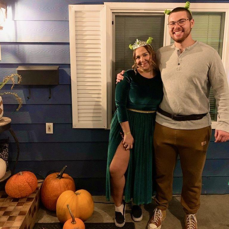 Surprisingly this is the one of least embarrassing couples costume we've ever worn for Halloween.