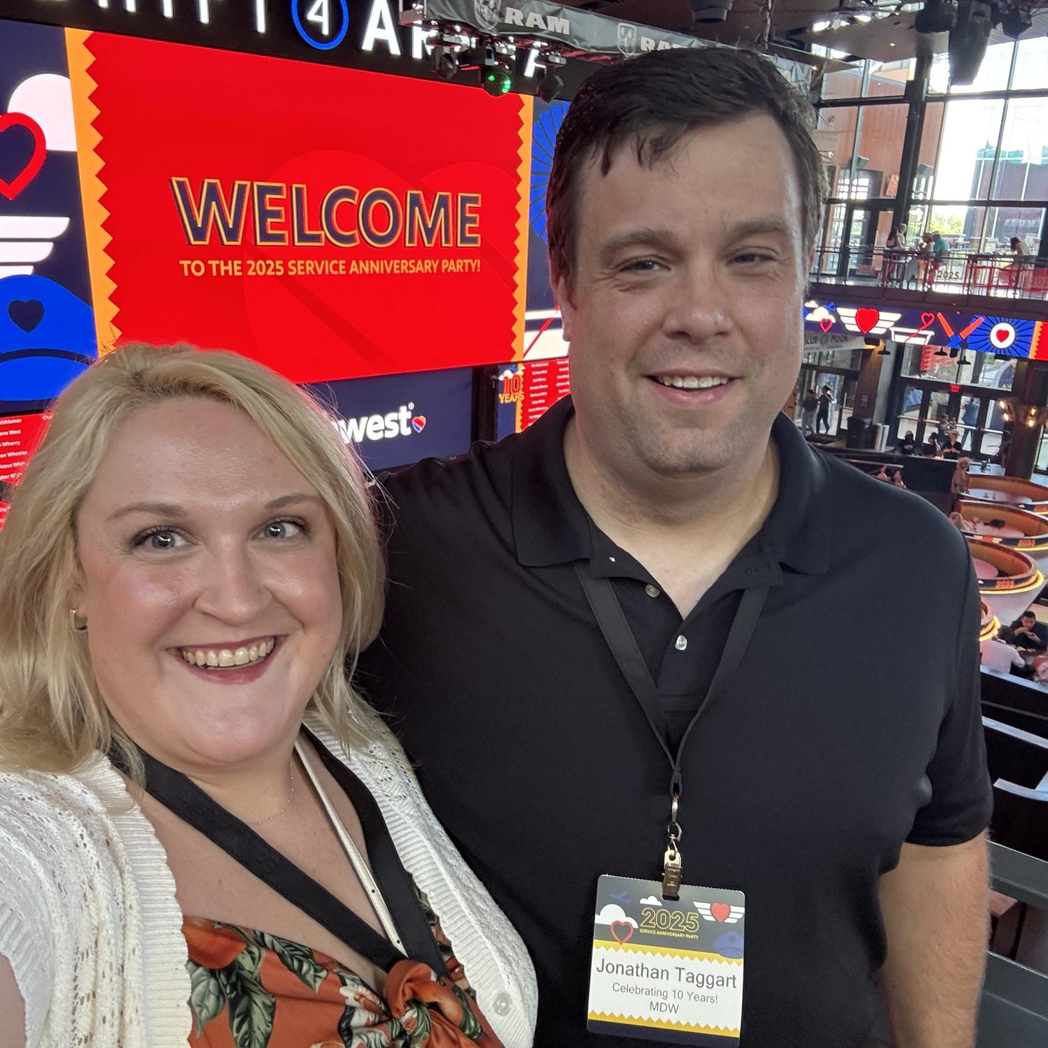 Celebrating Corey's 10 year anniversary at Southwest (June 2025)