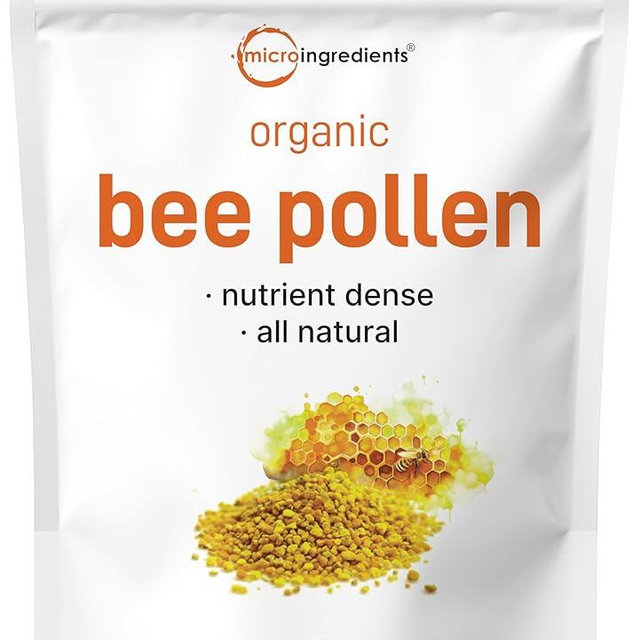 Micro Ingredients Organic Bee Pollen Granules, 1 lb | Fresh Harvest, Raw & Natural Superfood | Rich in B Vitamins, Minerals, Protein & Antioxidants | Keto, Non-GMO
