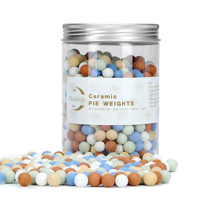 Pie Weights For Baking 8/9/10 inches Pies, Blind Bake Pie Crust/Tart/Quich Baking Beans, Homemade Pie Crust Must Have, Colorful Ceramic Pie Weights also for Home/Kitchen Decor - WelifeUp