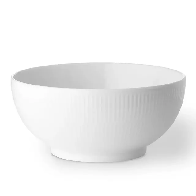 Royal Copenhagen White Fluted Plain Serving Bowl, 6"