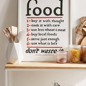 Lettered & Lined Food Rules Art Print