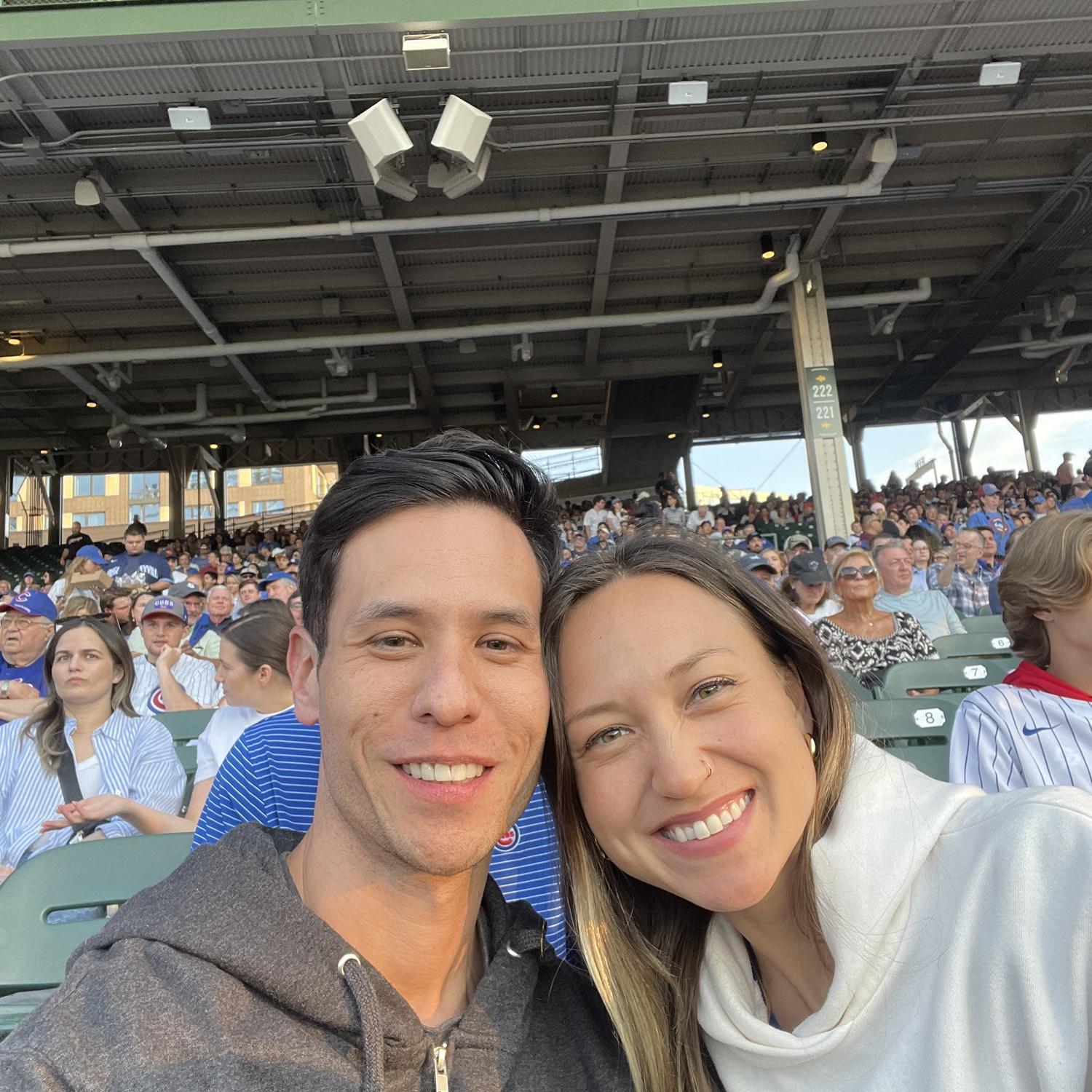 Adam’s first Cub’s game in Chicago