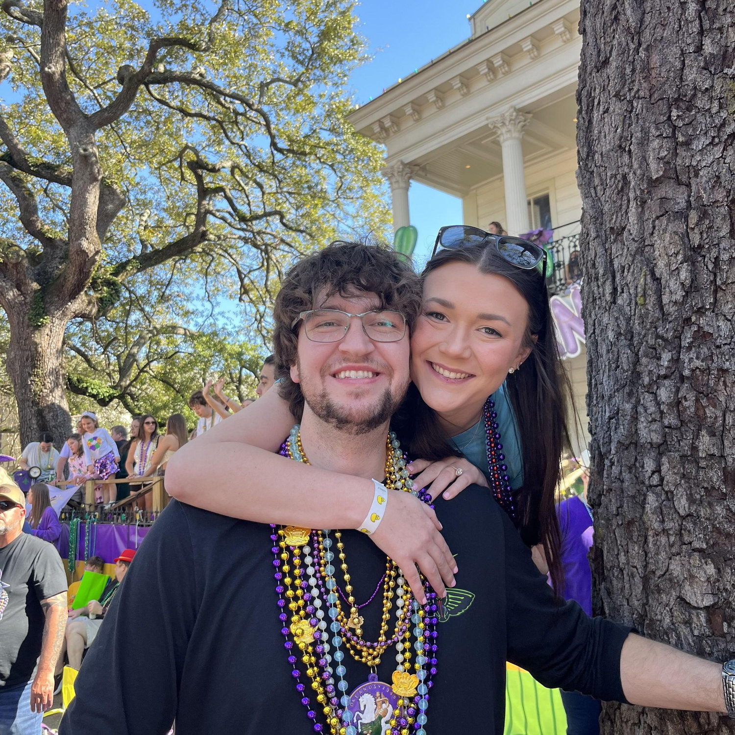 Celebrating one year of knowing one another (and day two of Mardi Gras)