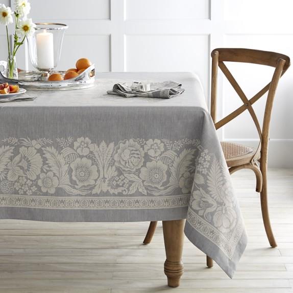 Vintage Floral Jacquard Tablecloth