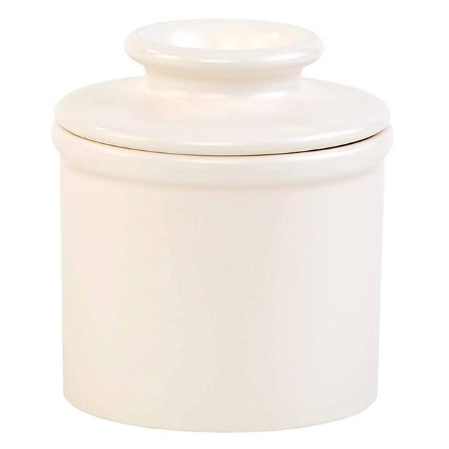 Butter Bell - The Original Butter Bell Crock by L. Tremain, French Ceramic Butter Dish, Retro & Matte Collection, Classic Ivory