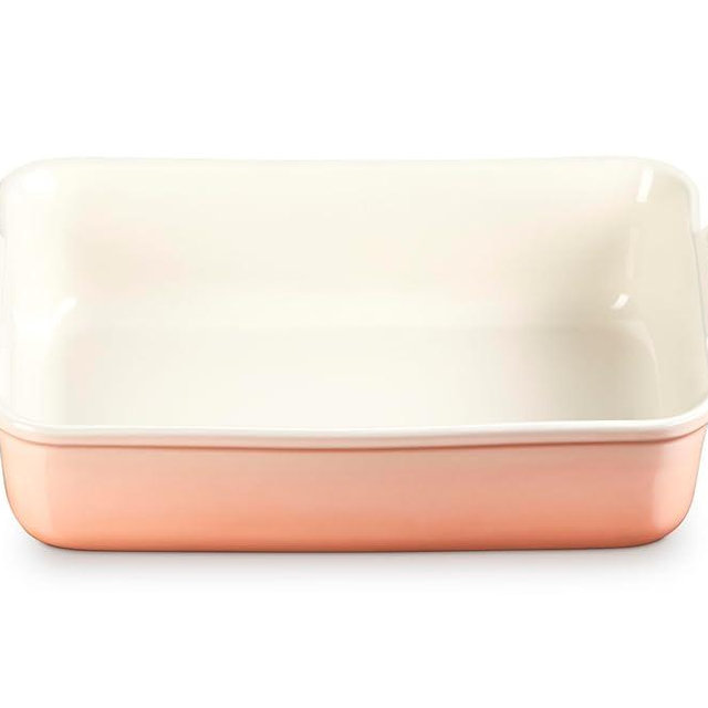 Le Creuset Stoneware Heritage Deep Rectangular Lasagna Dish, 6.75 qt., Peche
