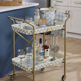 Sterling Check 2-Tier Kitchen Cart