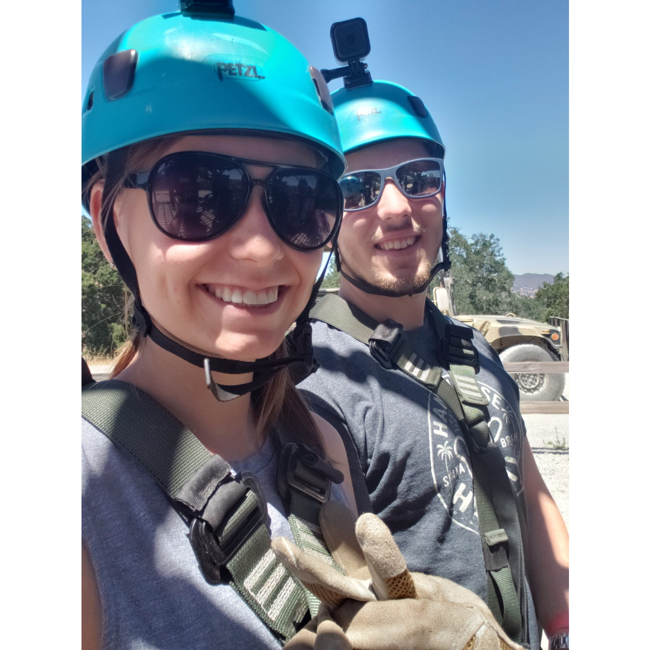 Went zip lining for our first time in San Luis Obispo.