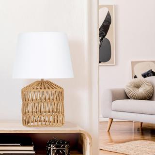 Drum-Shaped Rope Table Lamp