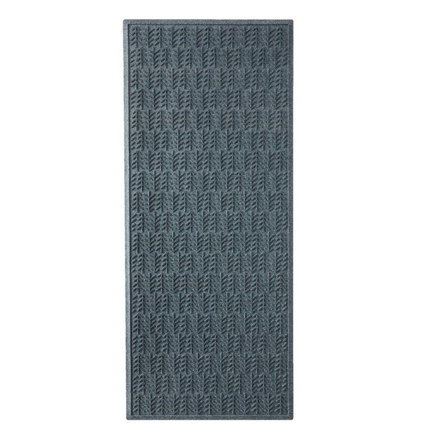 Everyspace Recycled Waterhog Runner, Trees in Bluestone
