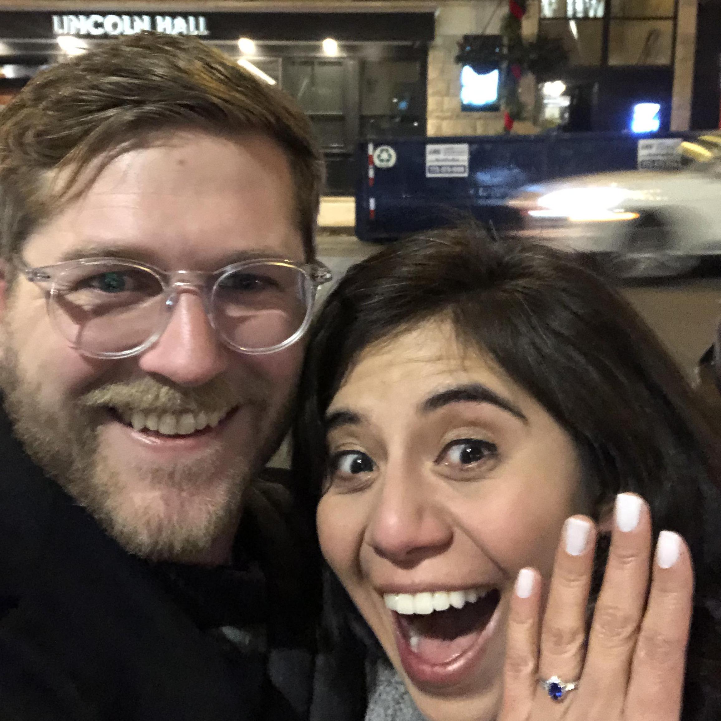 Engaged where we met 
Dec. 24, 2020