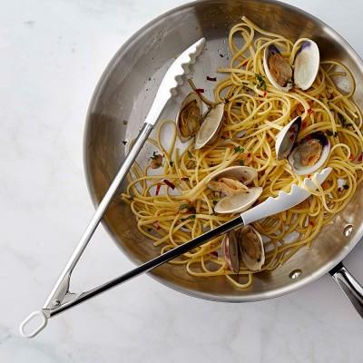 Williams Sonoma Stainless-Steel Silicone Pasta Tongs