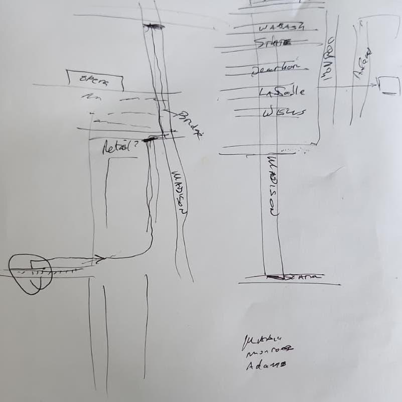"Still Got It." A sketch of Chicago by Douglas Jackson. (Papaw)