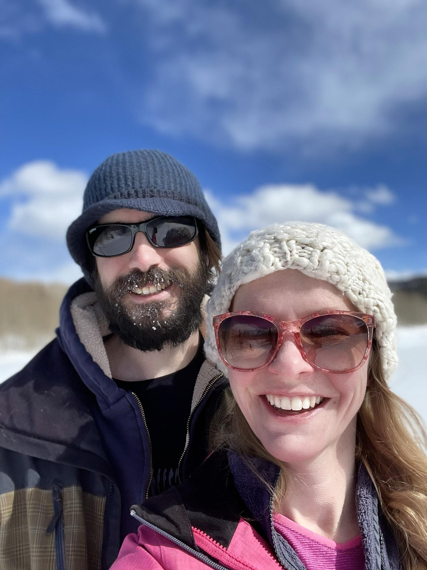 Snowshoeing fun Grand Mesa