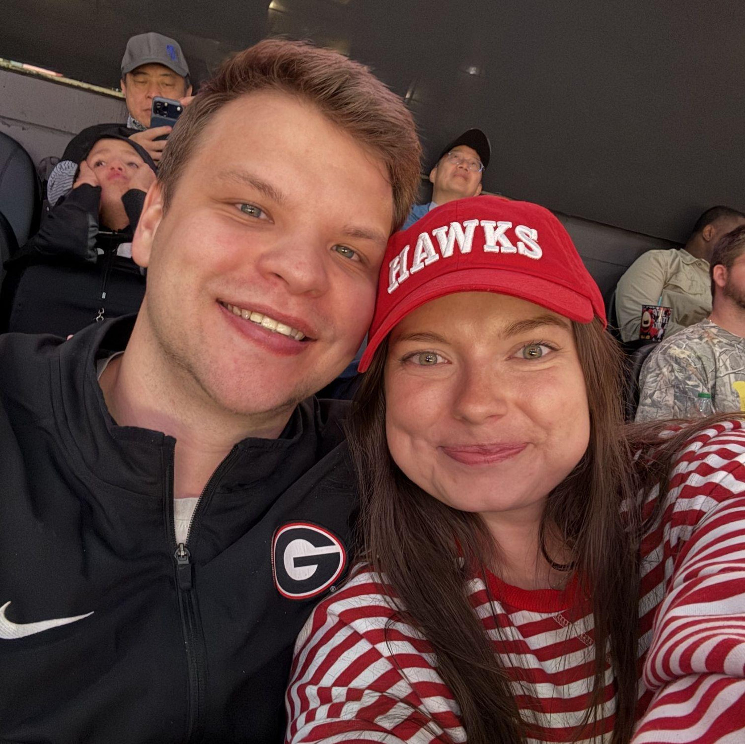 October 2025: We've been to too many Hawks games together to count... at least 20!