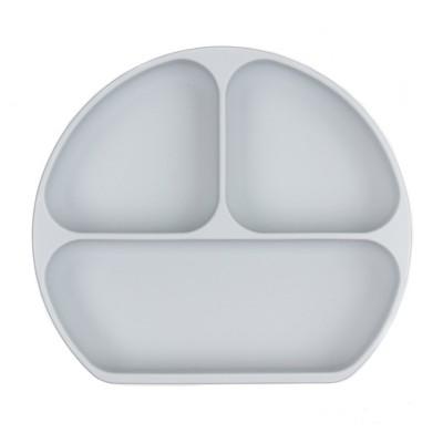 Bumkins Silicone Grip Dish - Gray