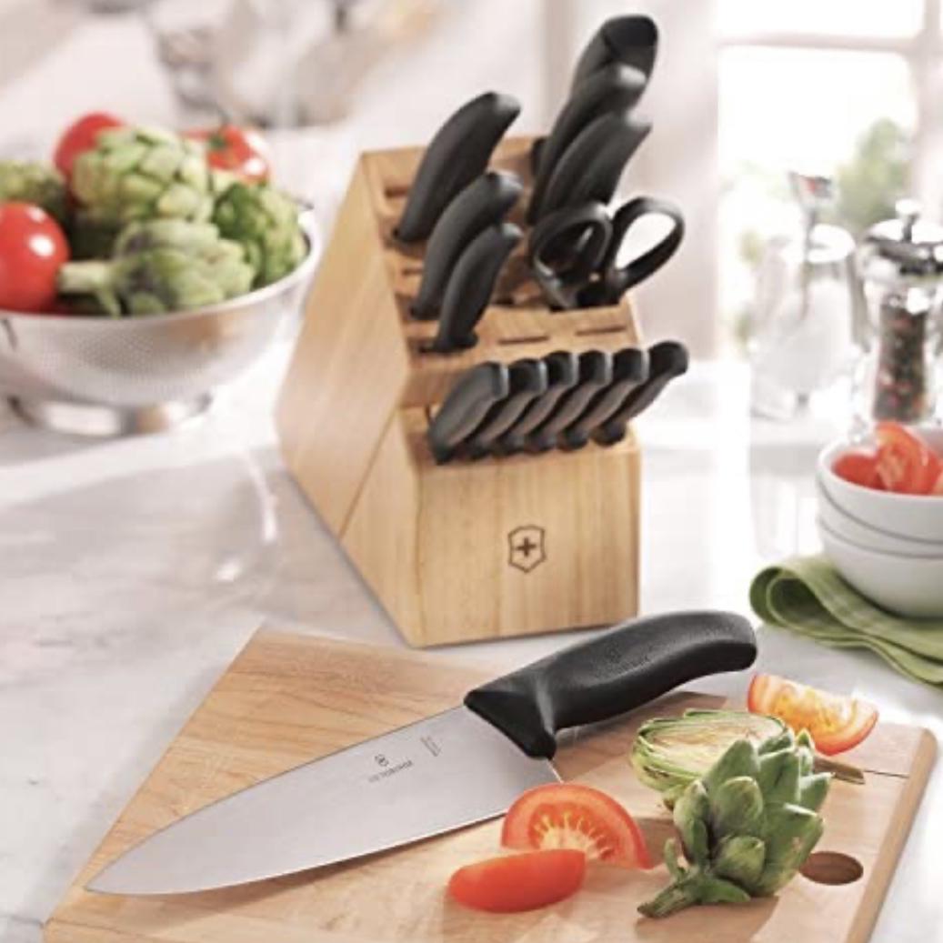 Victorinox Swiss Army Cutlery Swiss Classic Knife Block Set, 15-Piece
