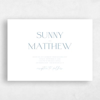 Blue Landscape Wedding Invitation - Blonshine Landscape