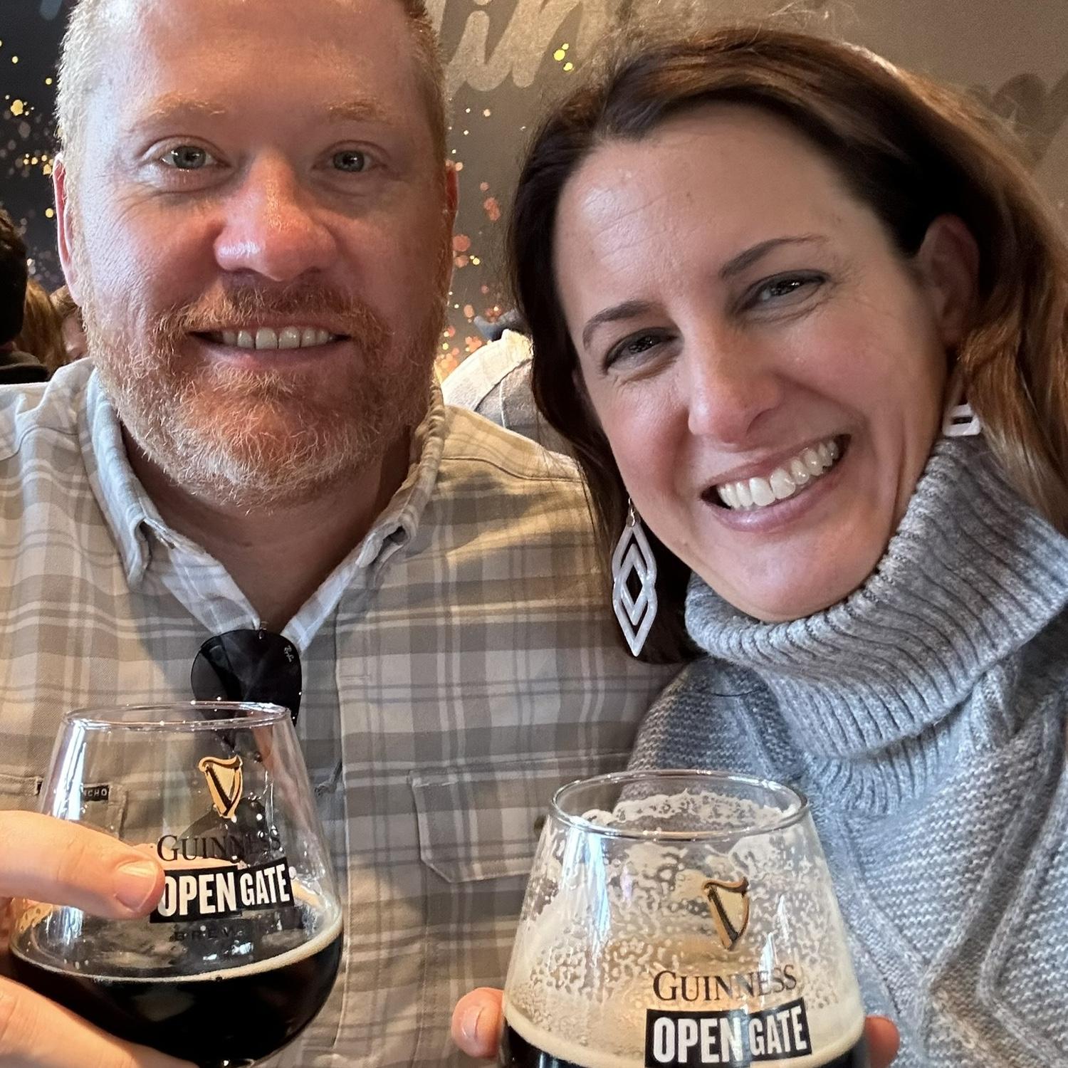 Checking out the Guinness Brewery in Chicago