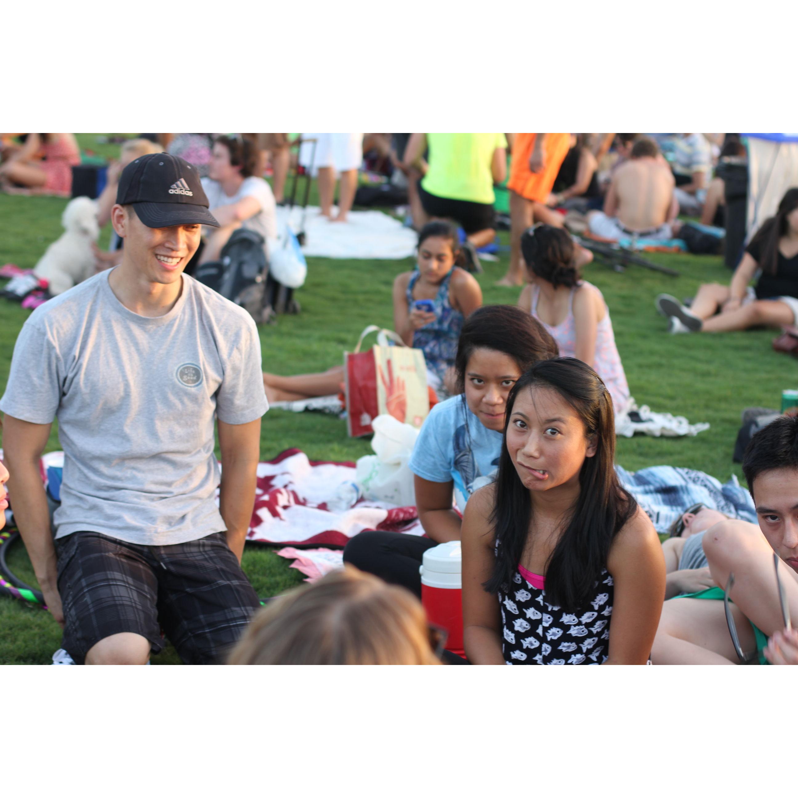 Friends going to Blues on the Green at Zilker park 2010.