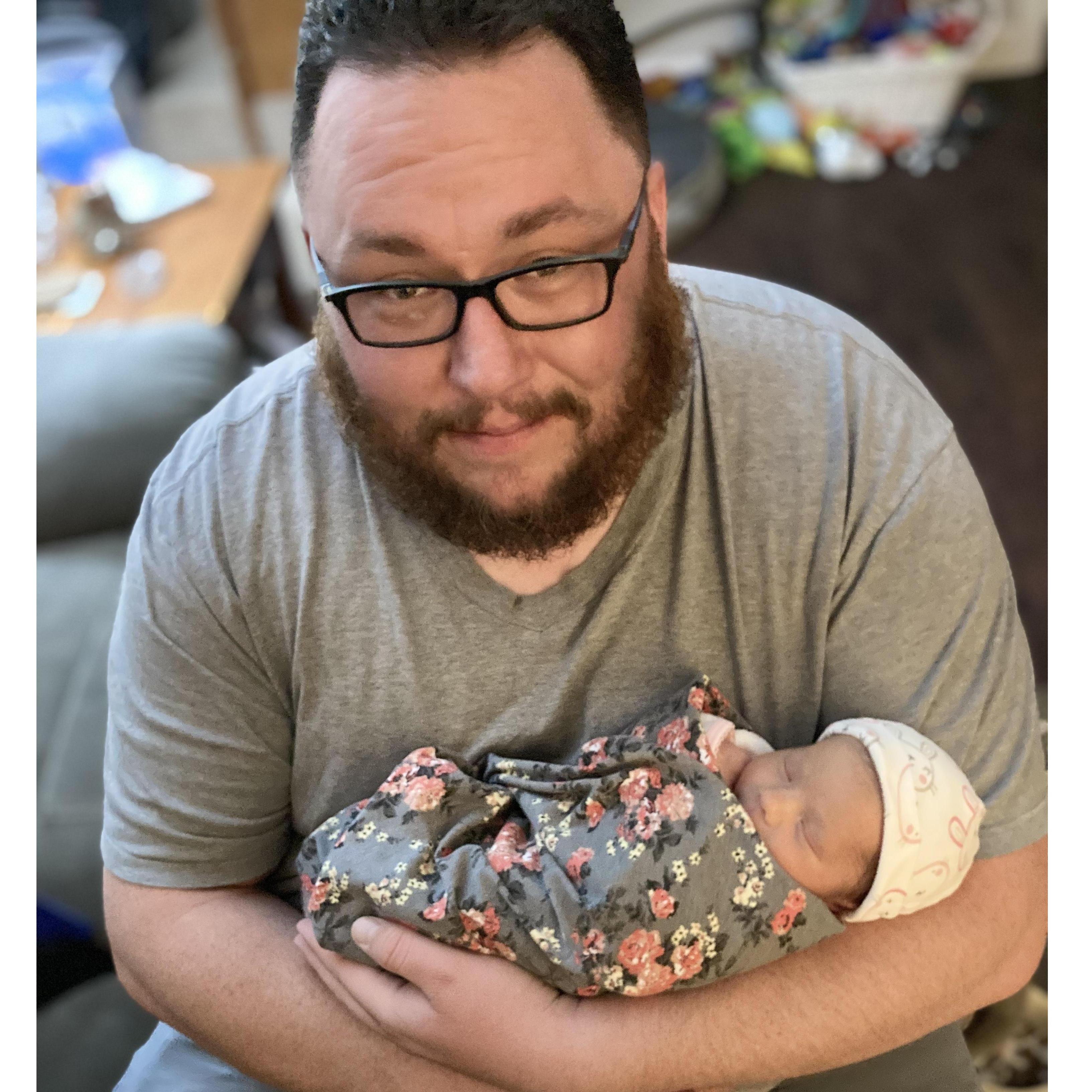Davids first time holding his first niece!