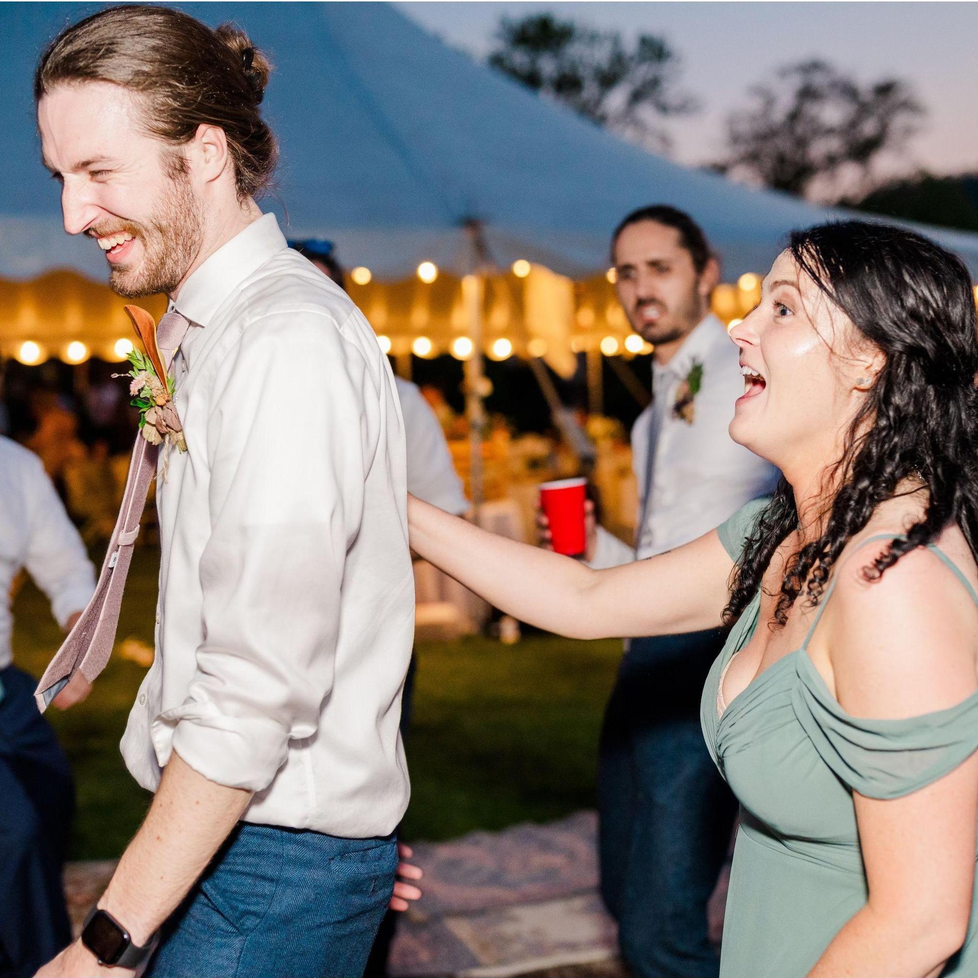Meeting at our best friends' wedding