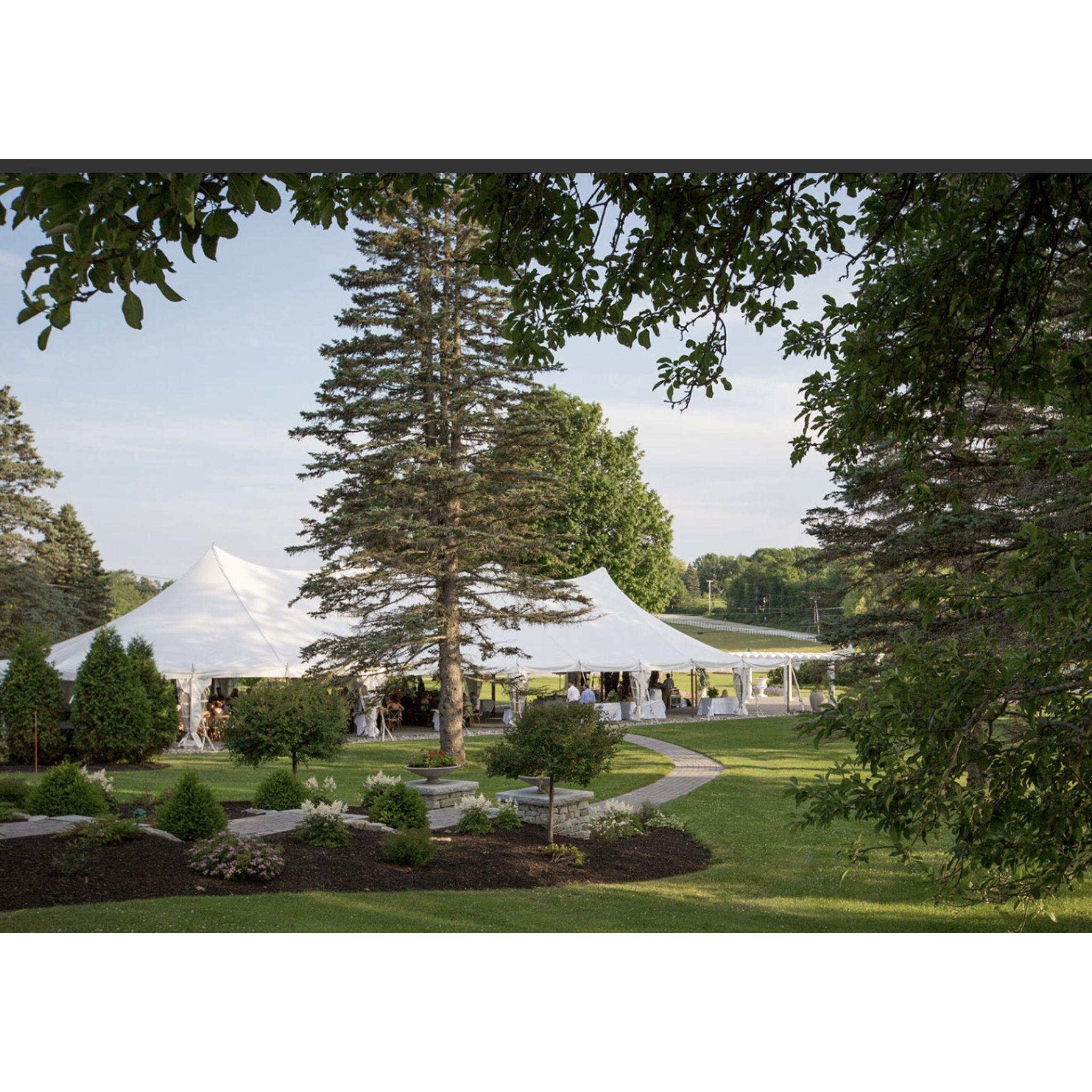 The path leading from the parking area behind the Conference Center to the reception tent.