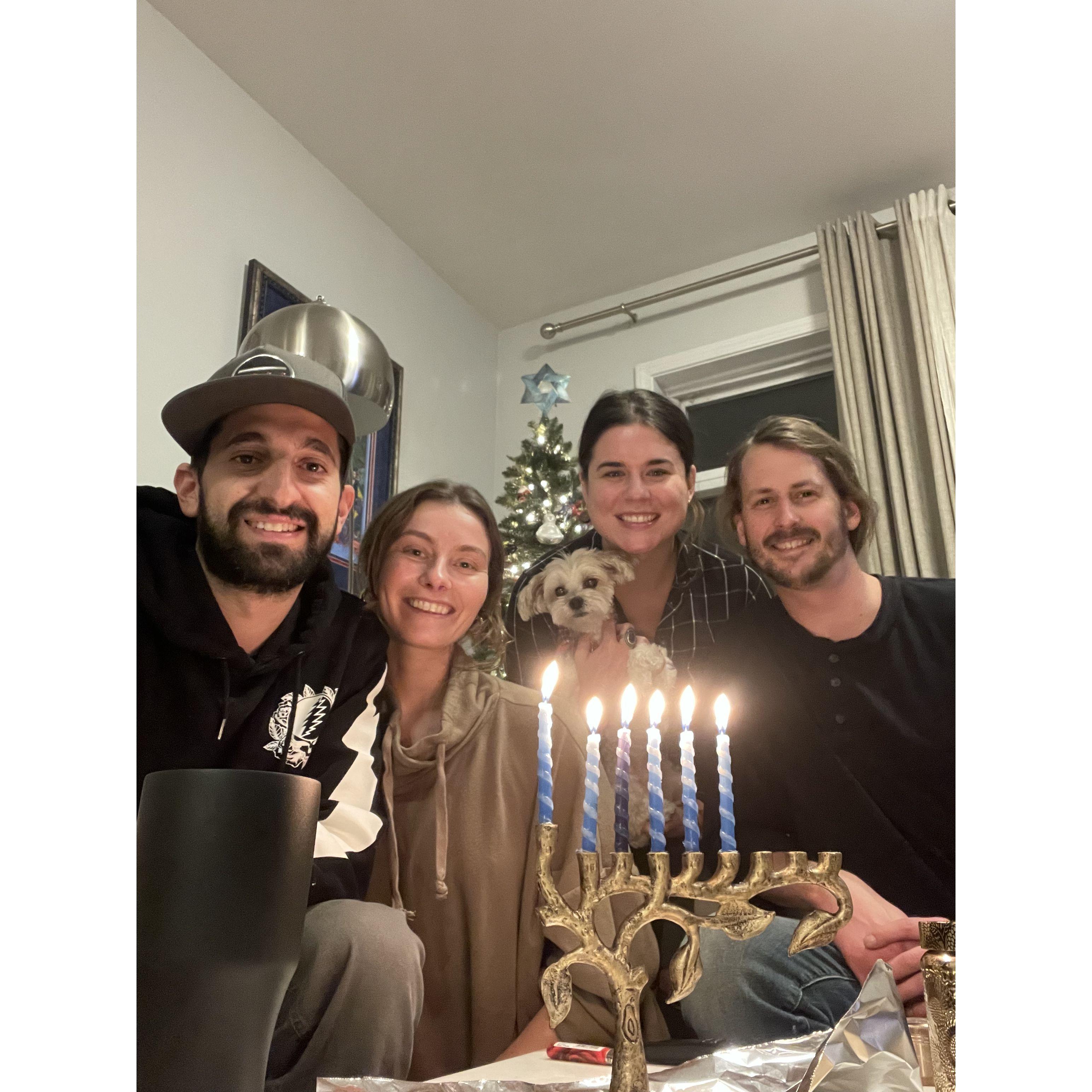 Celebrating Hanukkah with the Rosenthal's

December 2021