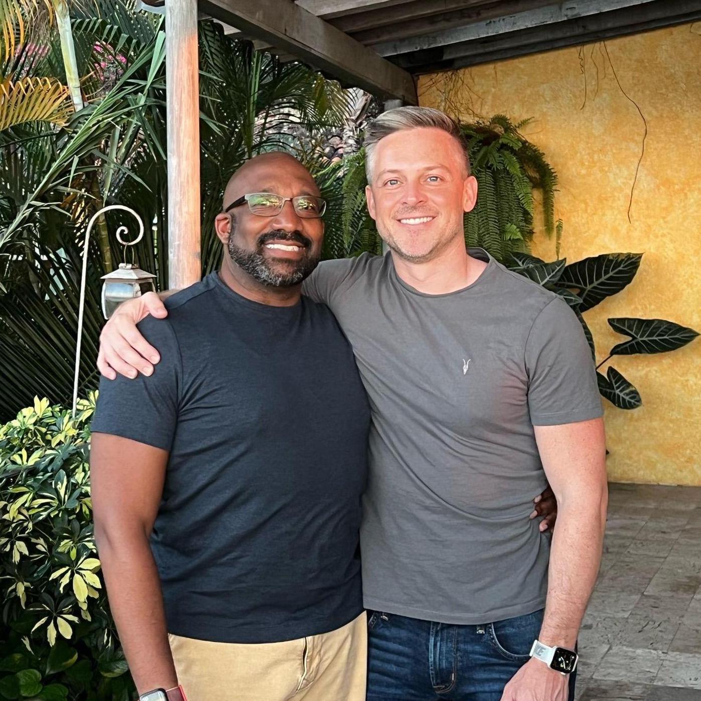 Greg and his best man, KJ in Puerto Vallarta, Mexico.