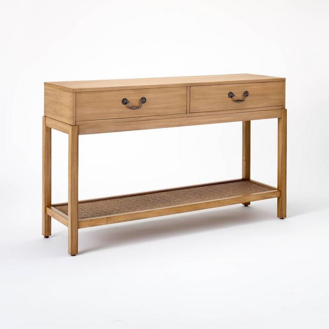 Brandeis Woven Console Table Brown - Threshold™ designed with Studio McGee