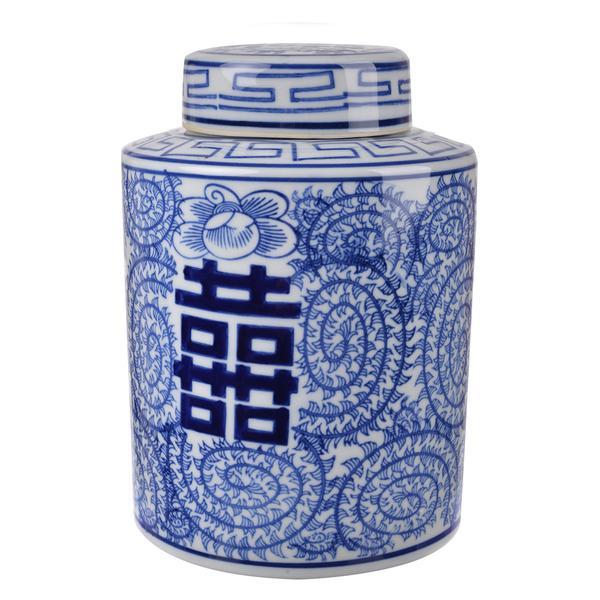 Khatun Blue and White Lidded Jar