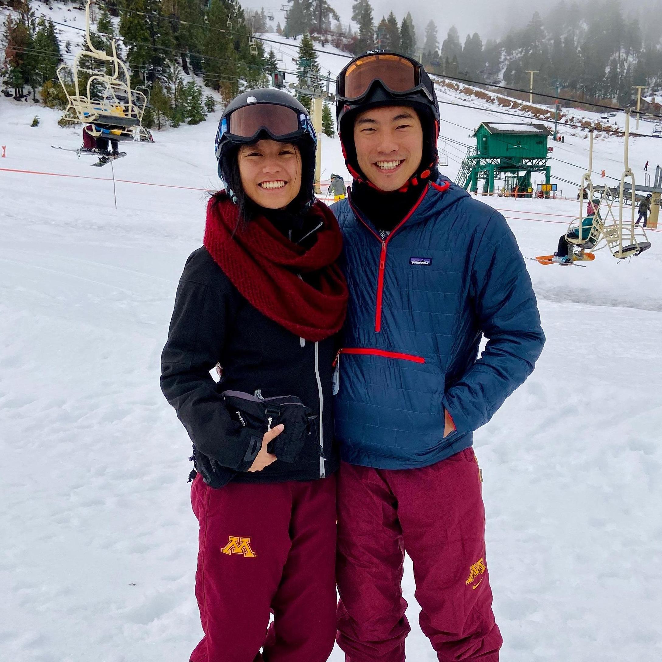 Skiing in Big Bear.