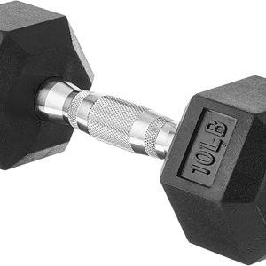 Amazon Basics Rubber Hex Dumbbell Hand Weight