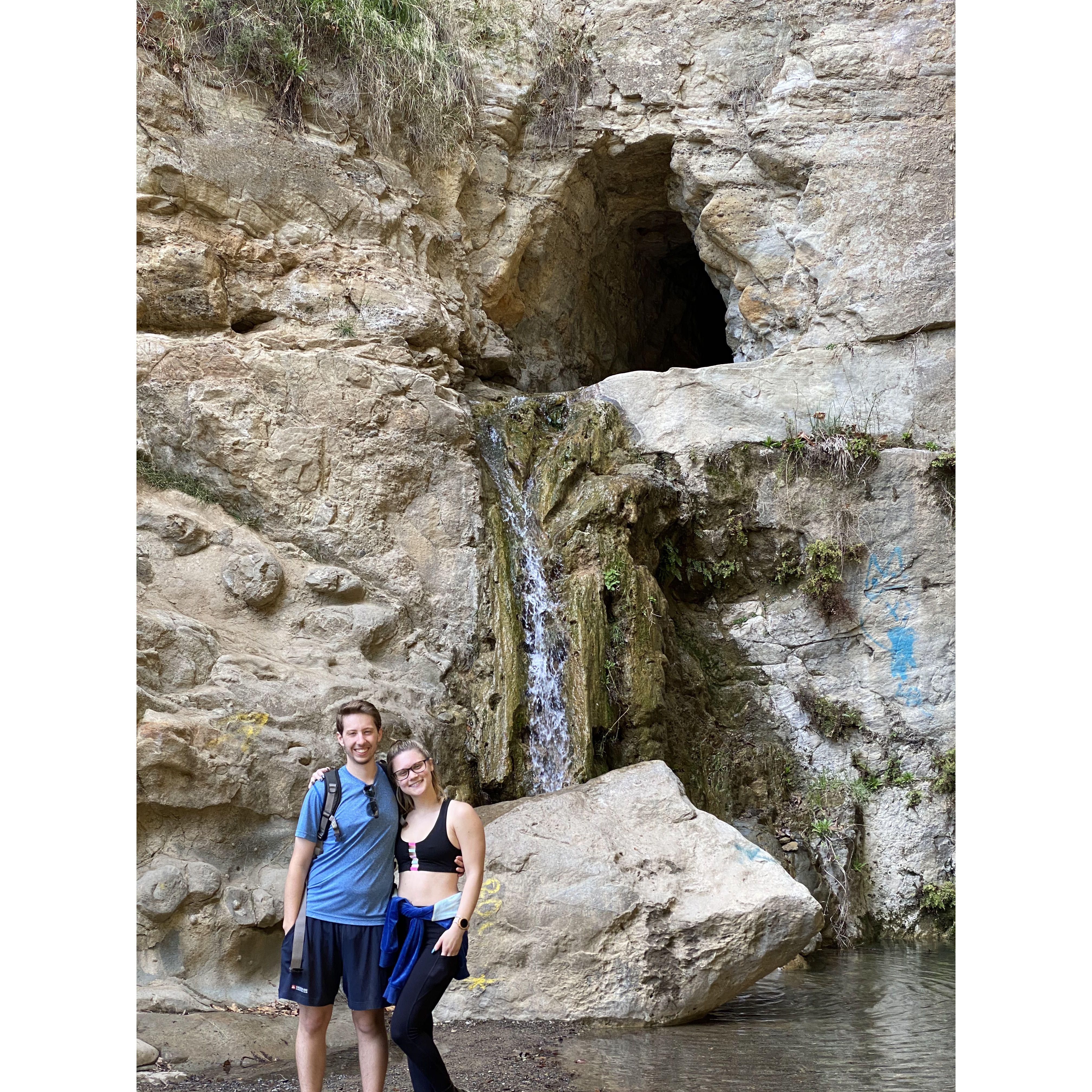 One of the first (if not the first) hikes we took together, we climbed Black Star to find this waterfall!