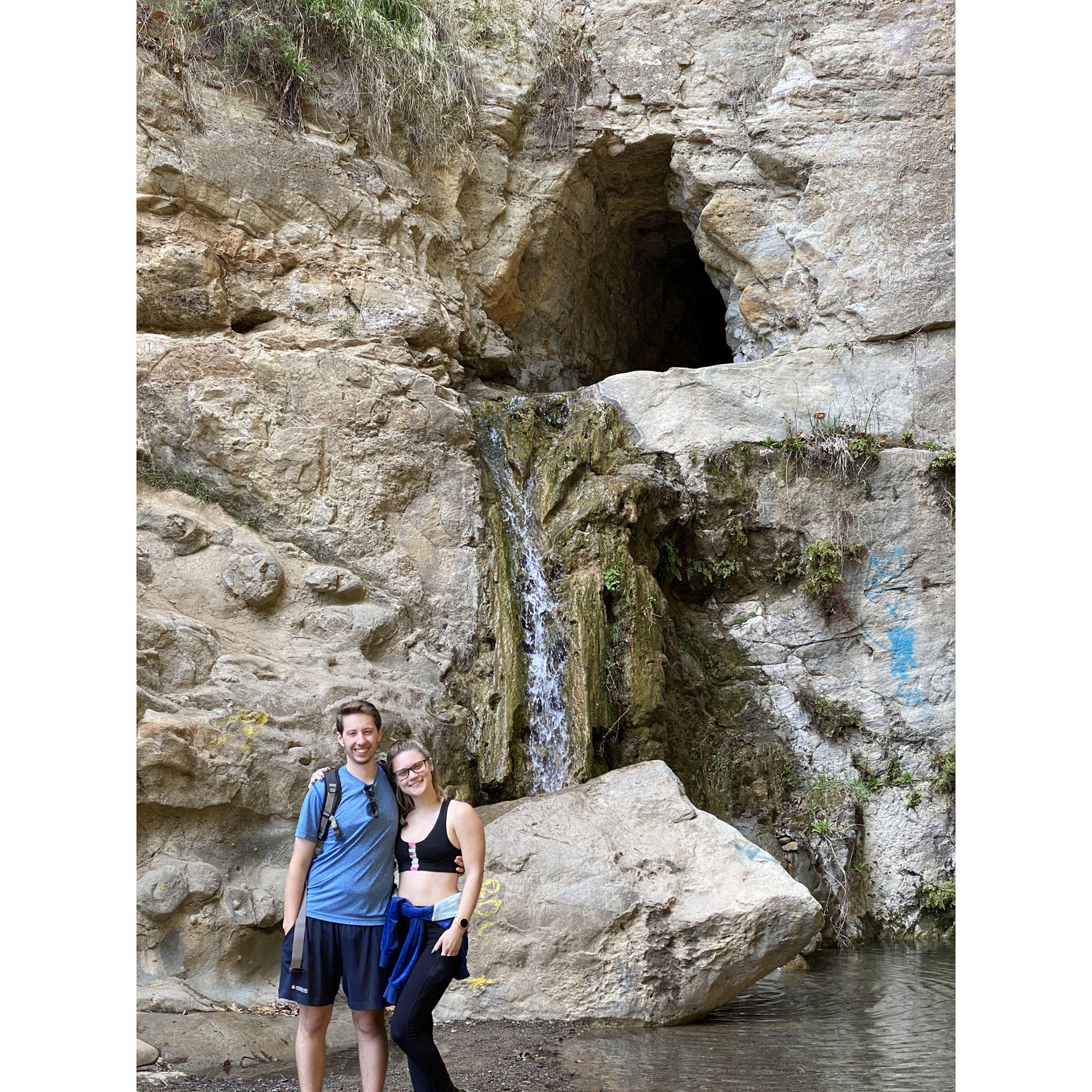 One of the first (if not the first) hikes we took together, we climbed Black Star to find this waterfall!