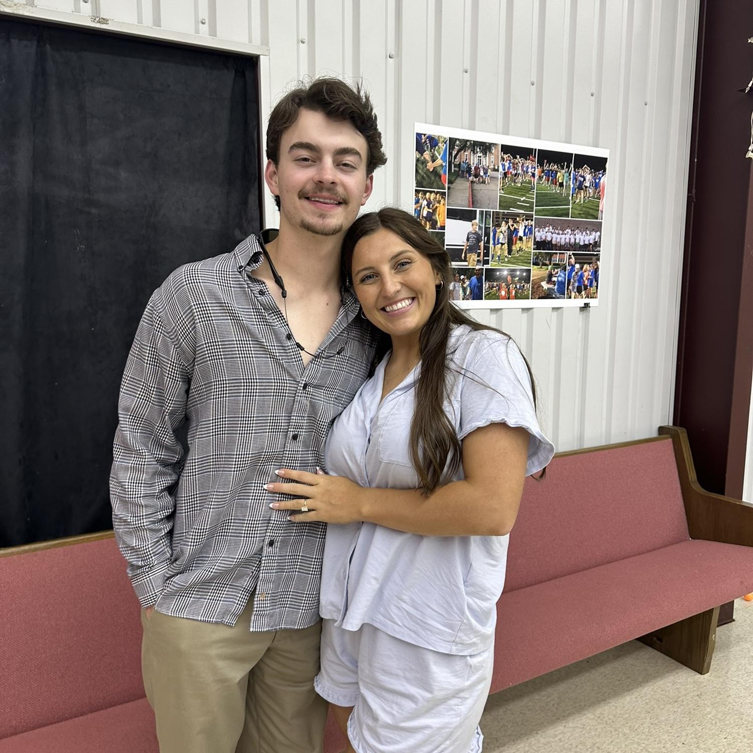 They forgot to take pictures at Caleb's wedding so this was the best they could do!