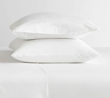 400-Thread-Count Organic Percale Pillowcases - Set of 2 - White