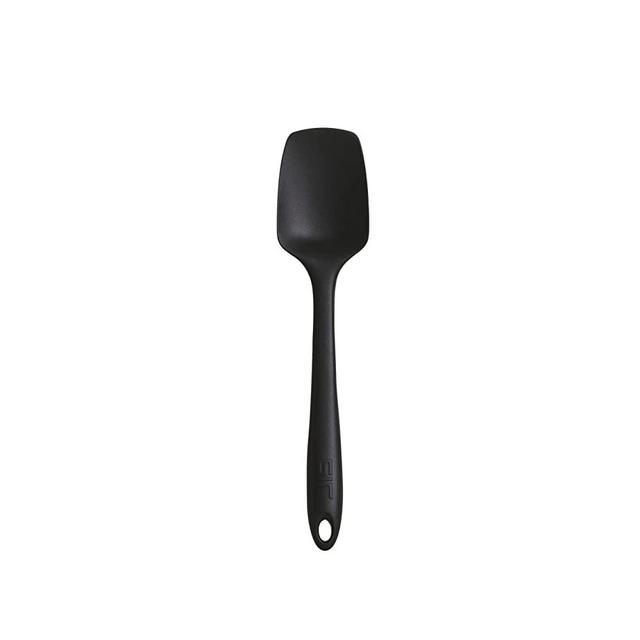 GIR: Get It Right Premium Seamless Spoonula - Non-Stick Heat Resistant Silicone Scraper Spatula - Perfect for Mixing, Serving, Scraping, Stirring, and More - Mini - 8 IN, Black