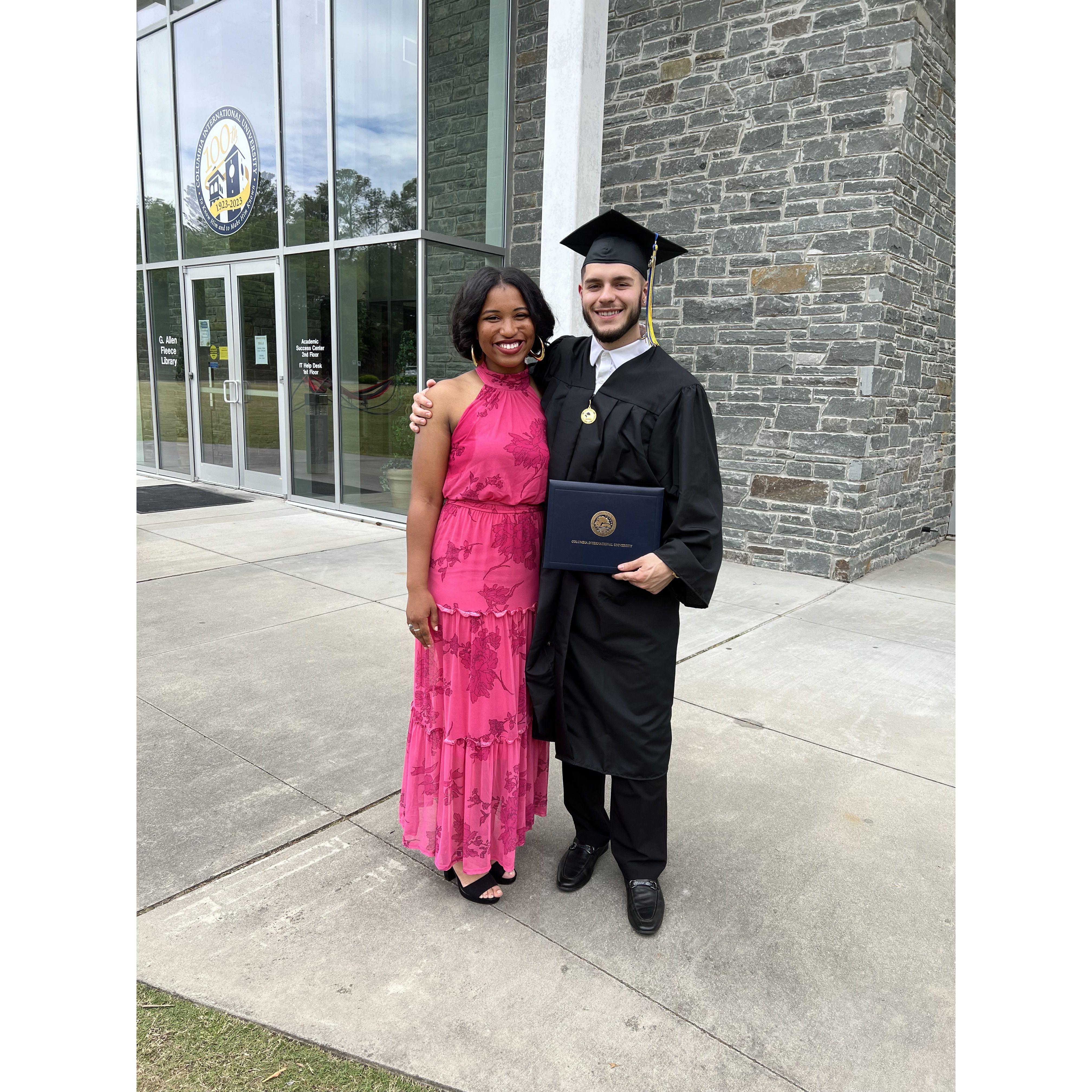 Surprised Seth for his college graduation!
