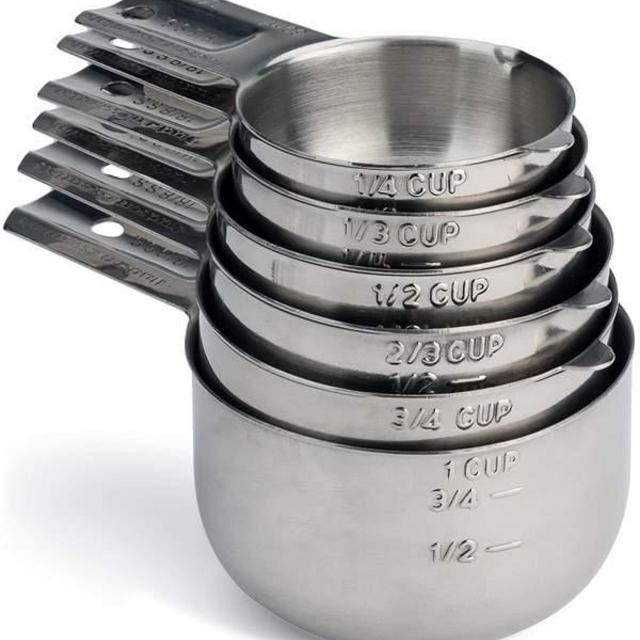Stainless Steel Measuring Cups Set - 6 pcs